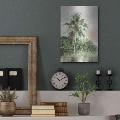 Luxe Metal Art 'Sanibel Island Palm' by Lori Deiter, Metal Wall Art,12x16