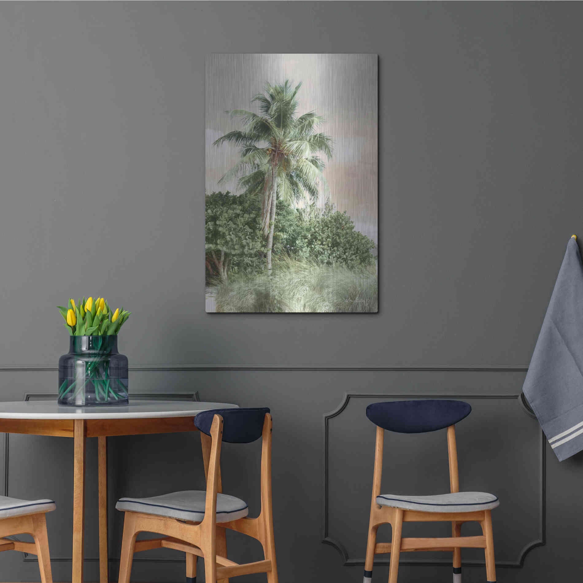 Luxe Metal Art 'Sanibel Island Palm' by Lori Deiter, Metal Wall Art,24x36