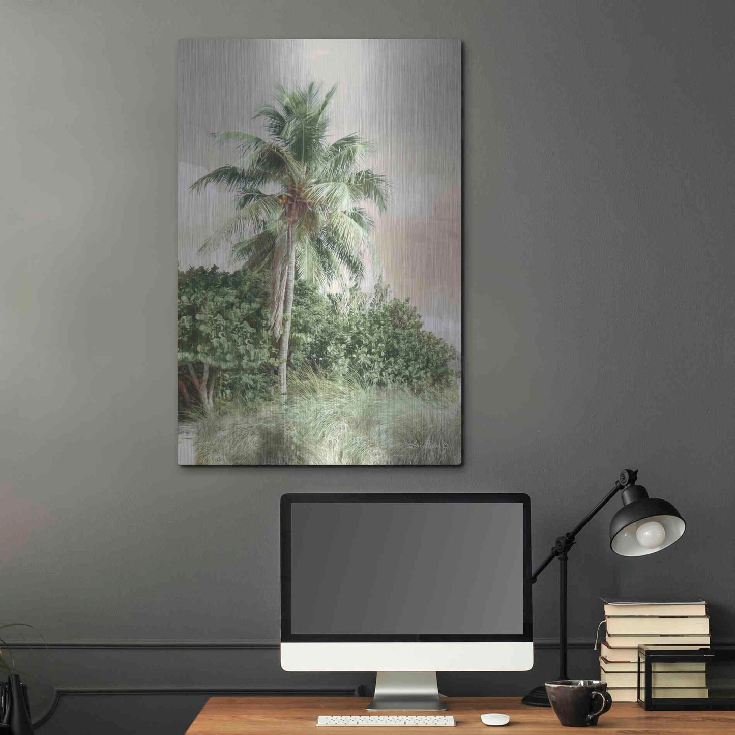 Luxe Metal Art 'Sanibel Island Palm' by Lori Deiter, Metal Wall Art,24x36