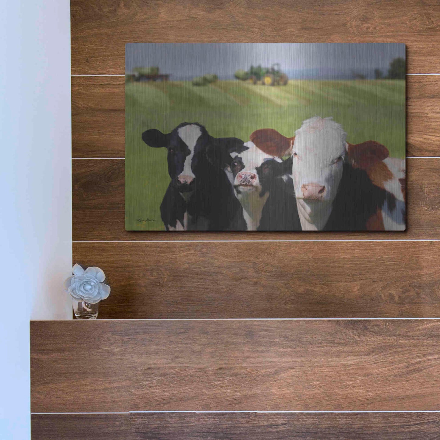 Luxe Metal Art 'Making Hay' by Lori Deiter, Metal Wall Art,16x12