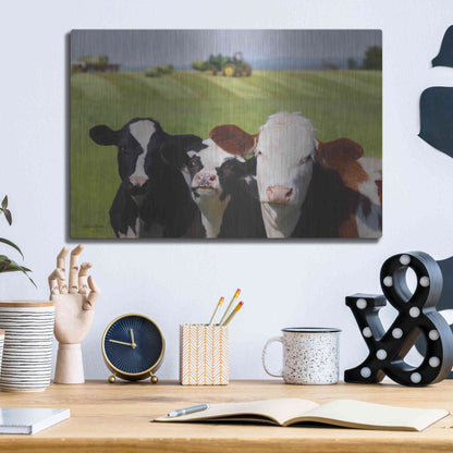 Luxe Metal Art 'Making Hay' by Lori Deiter, Metal Wall Art,16x12