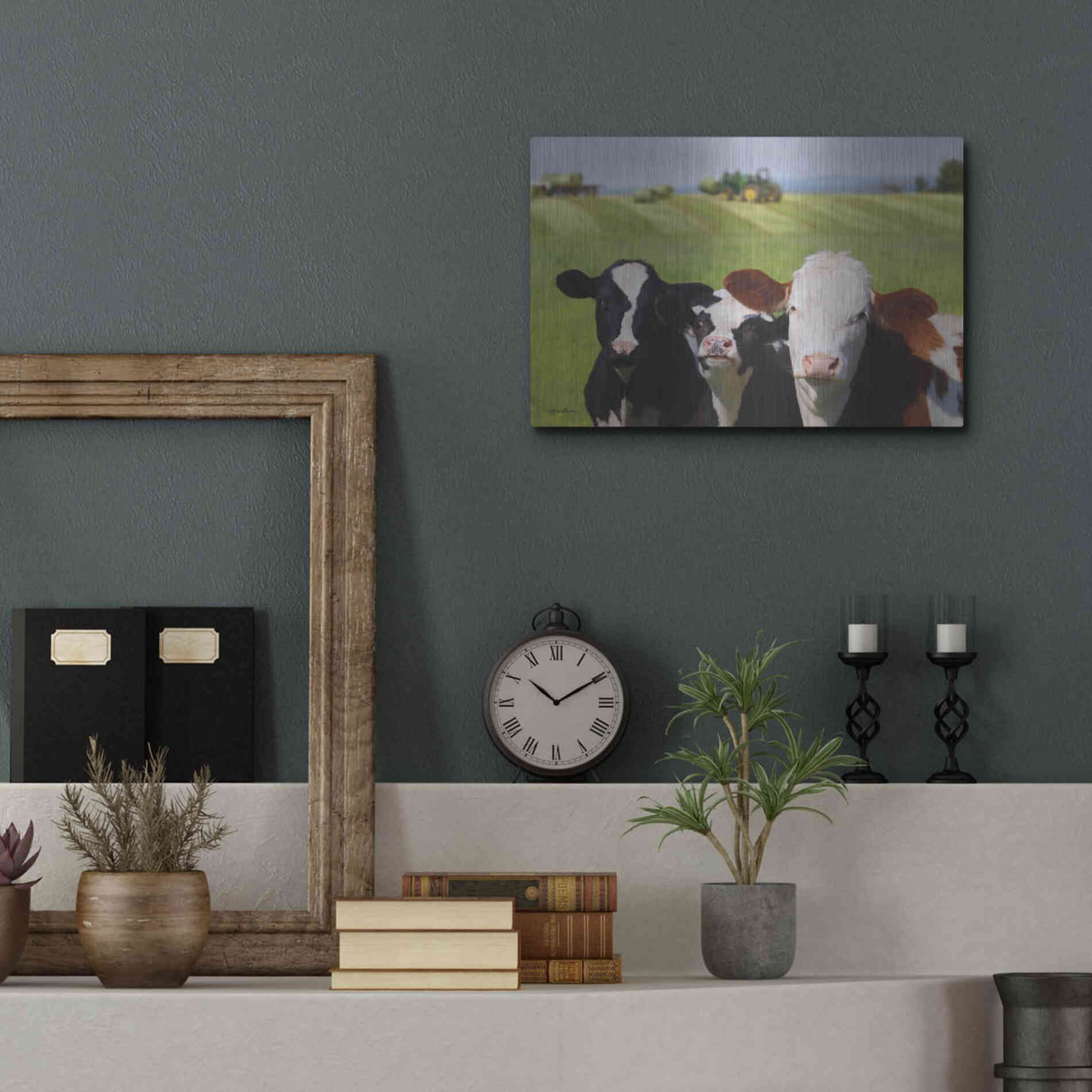 Luxe Metal Art 'Making Hay' by Lori Deiter, Metal Wall Art,16x12