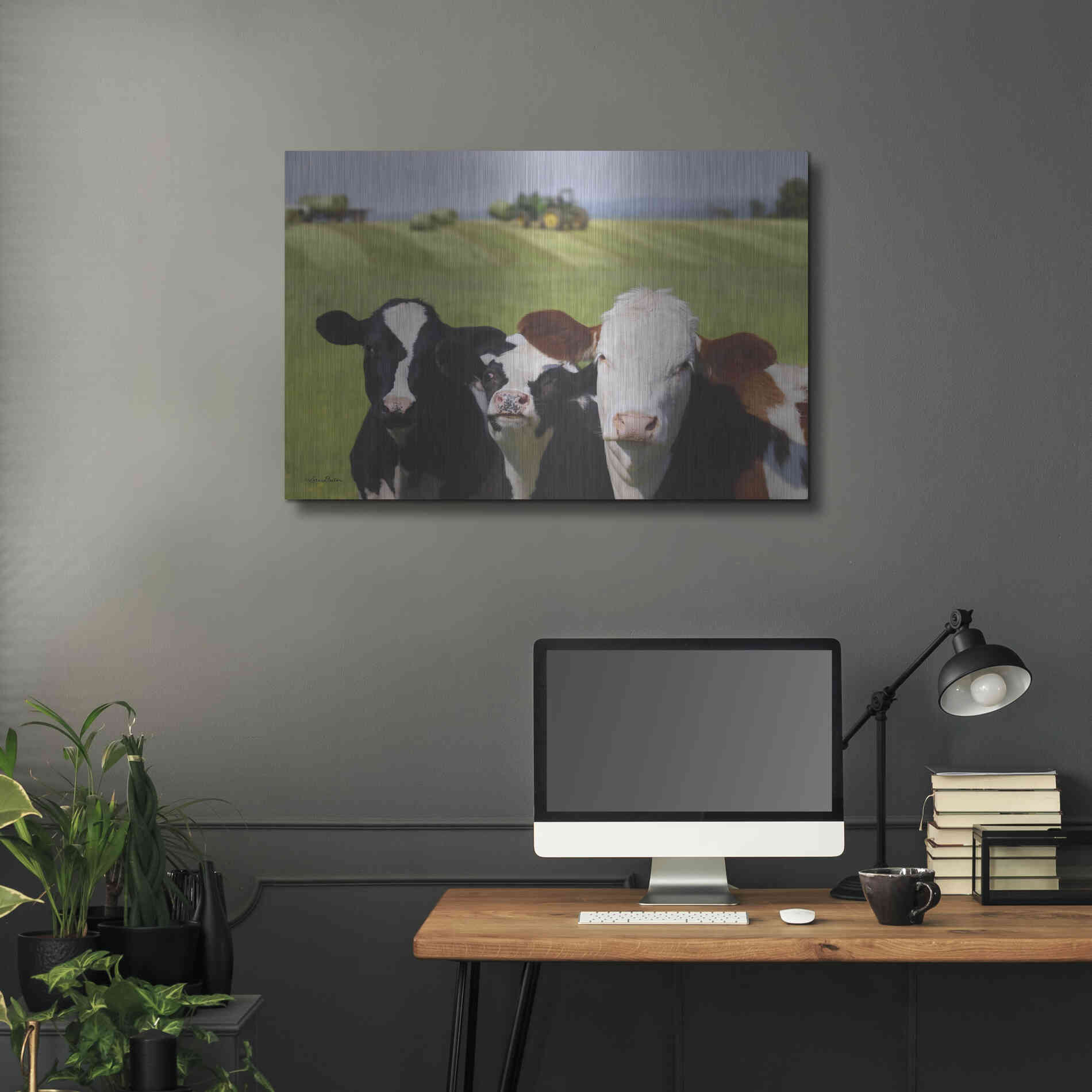 Luxe Metal Art 'Making Hay' by Lori Deiter, Metal Wall Art,36x24