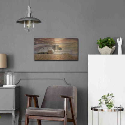 Luxe Metal Art 'American Farmland' by Lori Deiter, Metal Wall Art,24x12