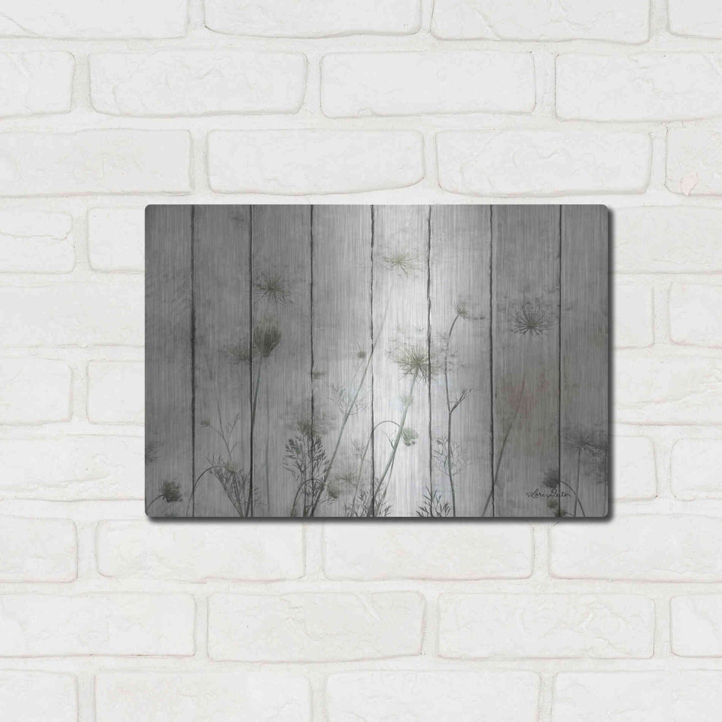 Luxe Metal Art 'Queen Anne' by Lori Deiter, Metal Wall Art,16x12