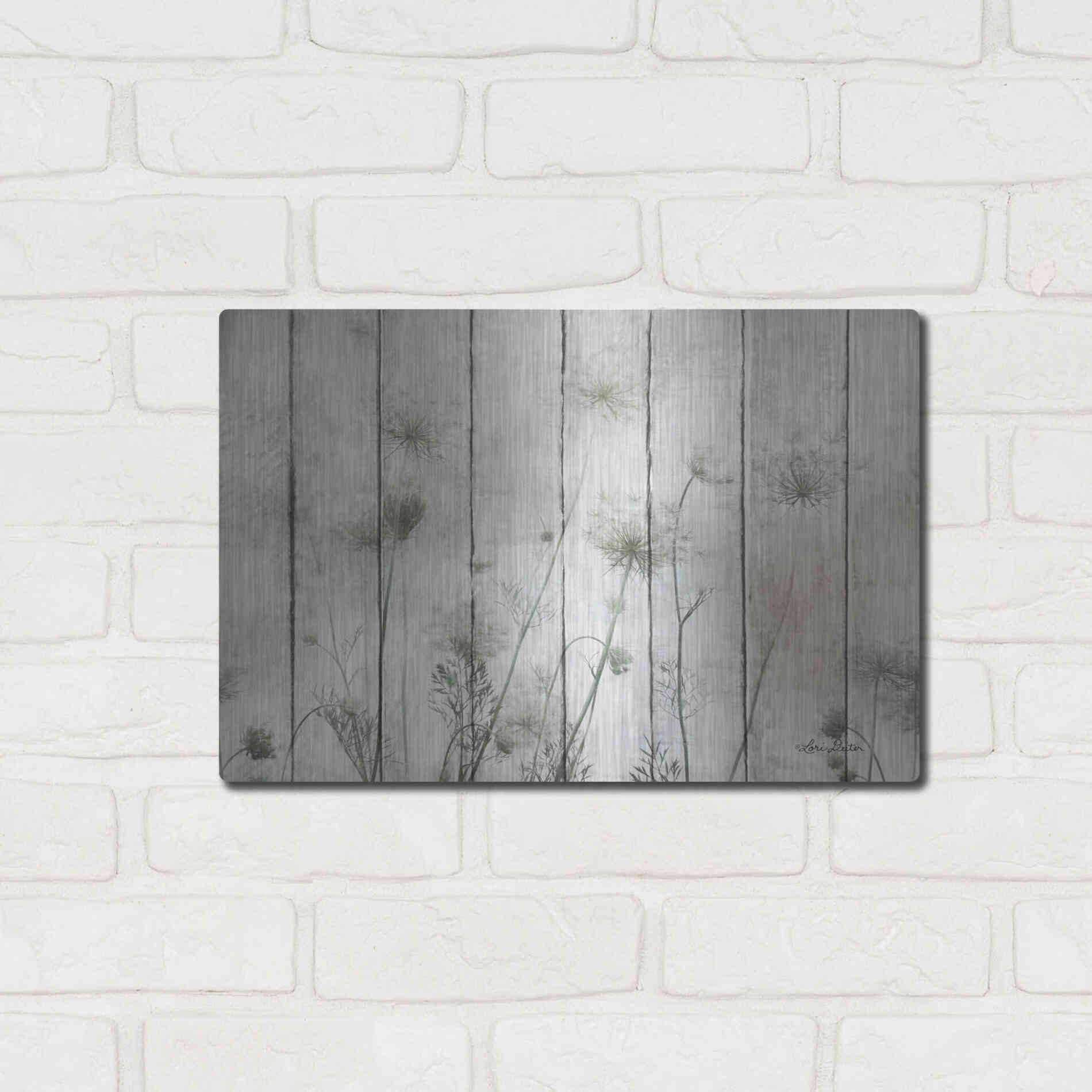 Luxe Metal Art 'Queen Anne' by Lori Deiter, Metal Wall Art,16x12
