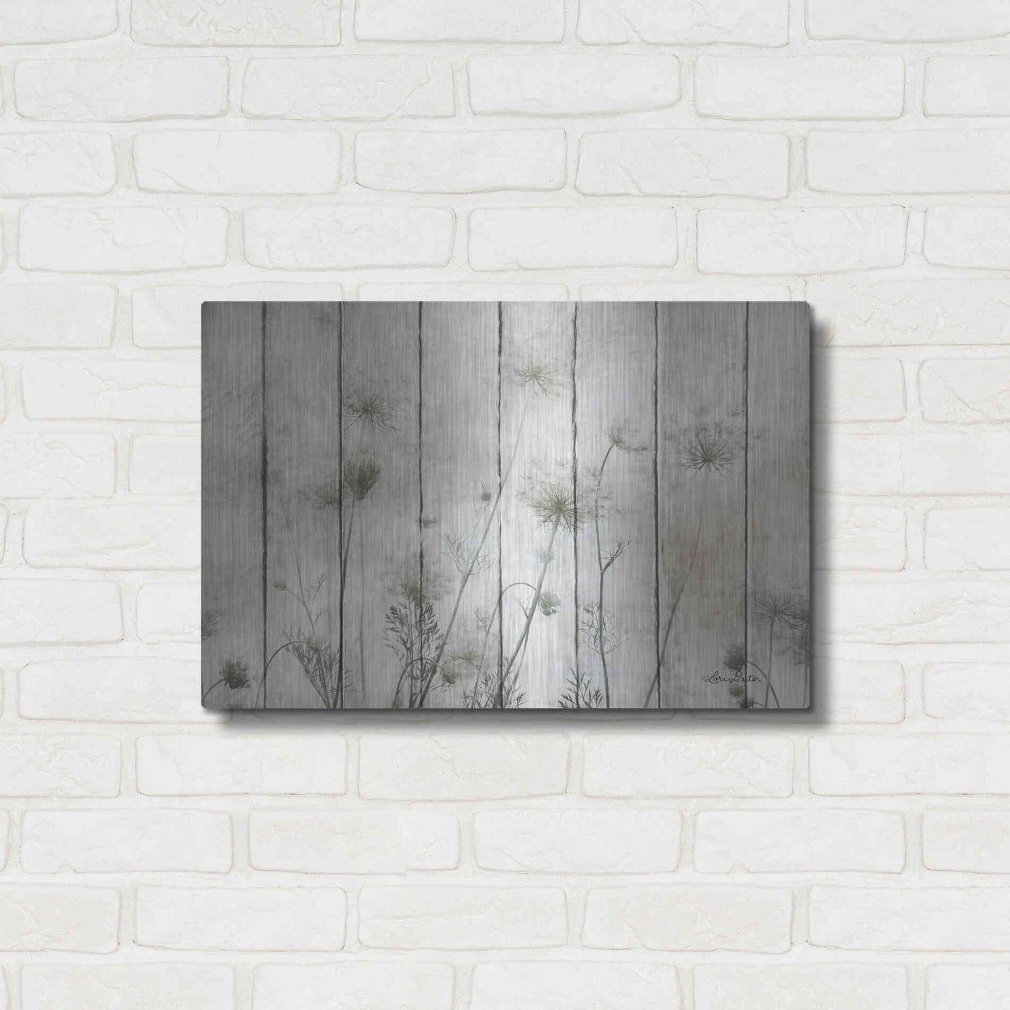 Luxe Metal Art 'Queen Anne' by Lori Deiter, Metal Wall Art,24x16