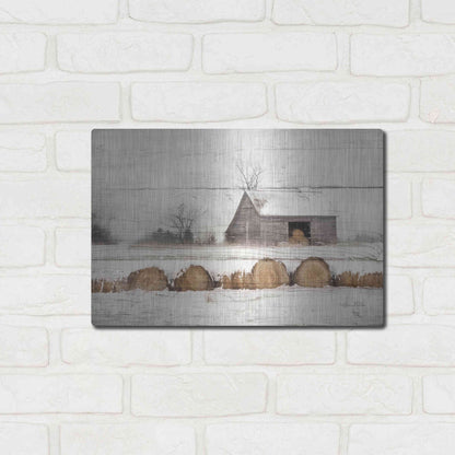 Luxe Metal Art 'Vermont Hay' by Lori Deiter, Metal Wall Art,16x12