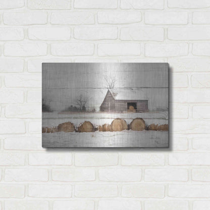 Luxe Metal Art 'Vermont Hay' by Lori Deiter, Metal Wall Art,24x16