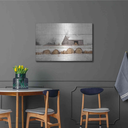 Luxe Metal Art 'Vermont Hay' by Lori Deiter, Metal Wall Art,36x24