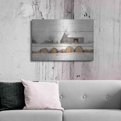 Luxe Metal Art 'Vermont Hay' by Lori Deiter, Metal Wall Art,36x24