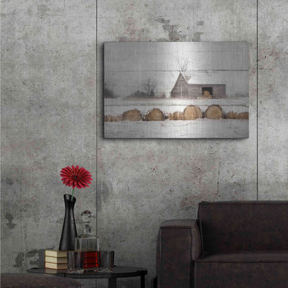 Luxe Metal Art 'Vermont Hay' by Lori Deiter, Metal Wall Art,36x24