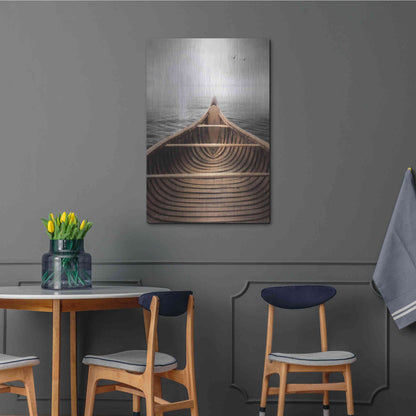 Luxe Metal Art 'Old Wooden Canoe' by Lori Deiter, Metal Wall Art,24x36