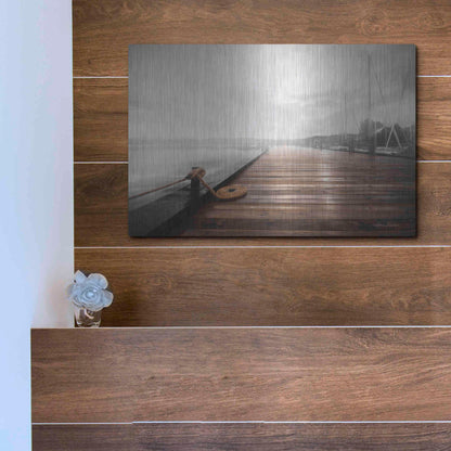 Luxe Metal Art 'Newport Dock I' by Lori Deiter, Metal Wall Art,16x12