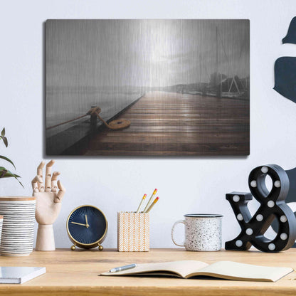 Luxe Metal Art 'Newport Dock I' by Lori Deiter, Metal Wall Art,16x12