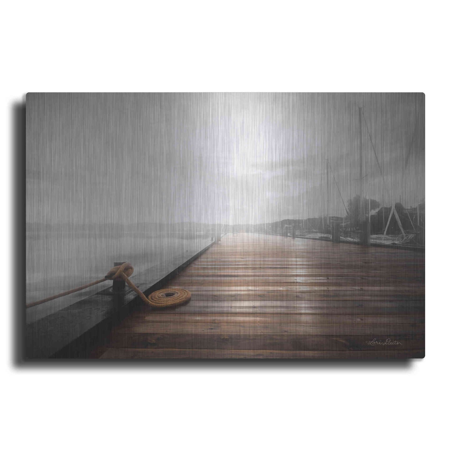 Luxe Metal Art 'Newport Dock I' by Lori Deiter, Metal Wall Art