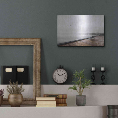 Luxe Metal Art 'Newport Dock II' by Lori Deiter, Metal Wall Art,16x12