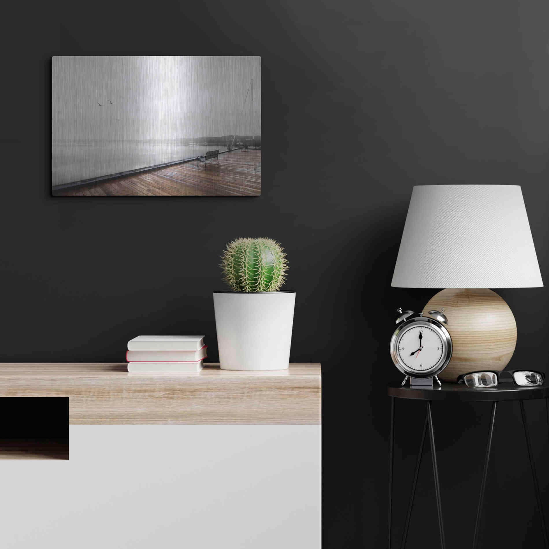 Luxe Metal Art 'Newport Dock II' by Lori Deiter, Metal Wall Art,24x16