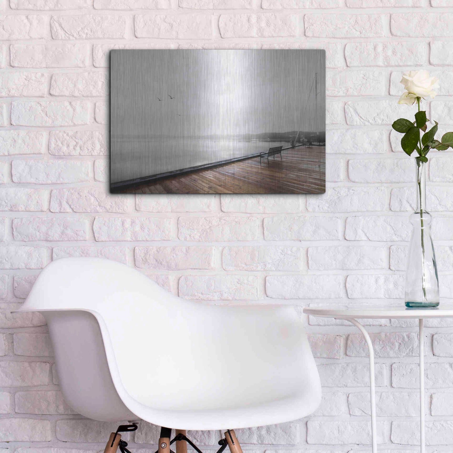 Luxe Metal Art 'Newport Dock II' by Lori Deiter, Metal Wall Art,24x16