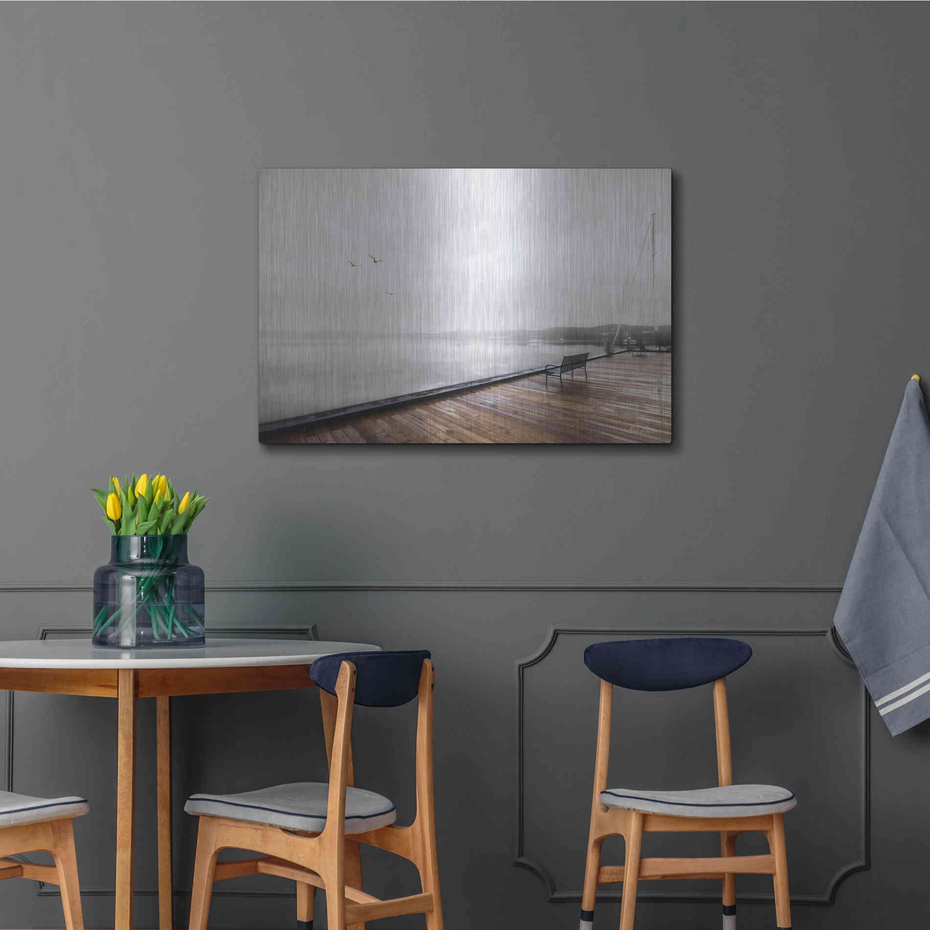 Luxe Metal Art 'Newport Dock II' by Lori Deiter, Metal Wall Art,36x24