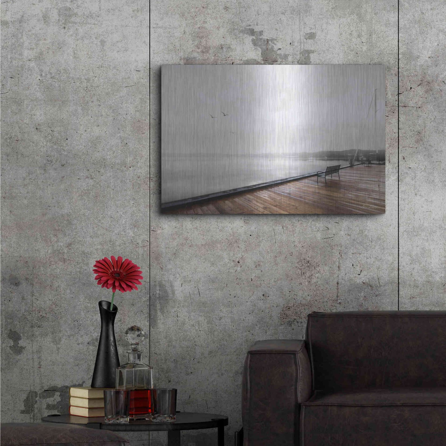 Luxe Metal Art 'Newport Dock II' by Lori Deiter, Metal Wall Art,36x24