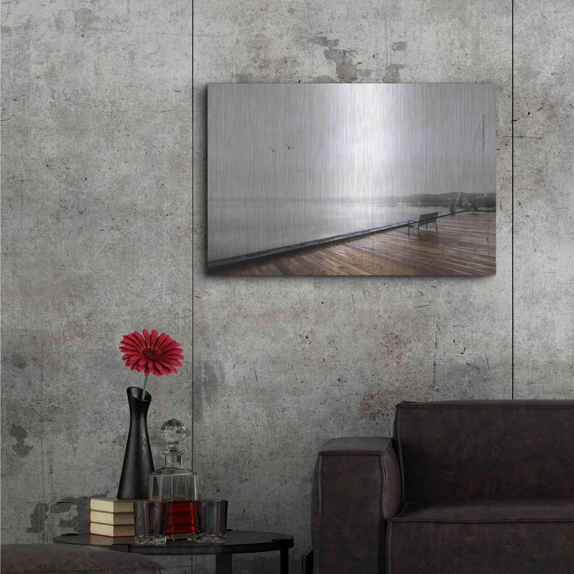 Luxe Metal Art 'Newport Dock II' by Lori Deiter, Metal Wall Art,36x24