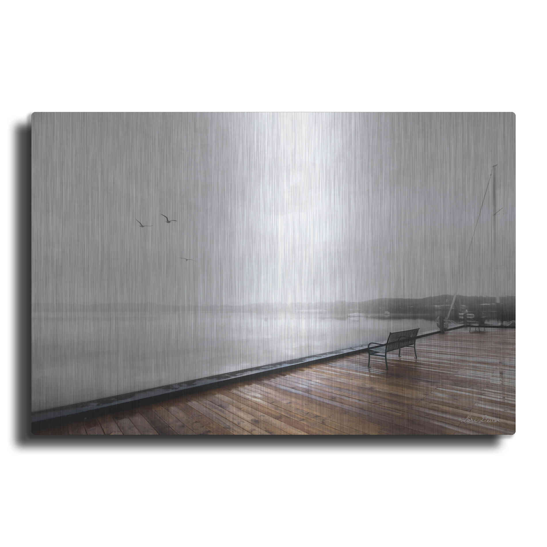 Luxe Metal Art 'Newport Dock II' by Lori Deiter, Metal Wall Art