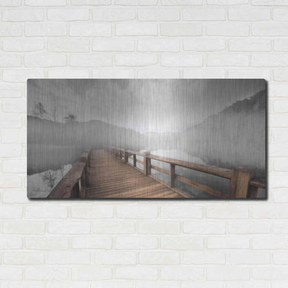 Luxe Metal Art 'Lake Cherokee Dock' by Lori Deiter, Metal Wall Art,48x24