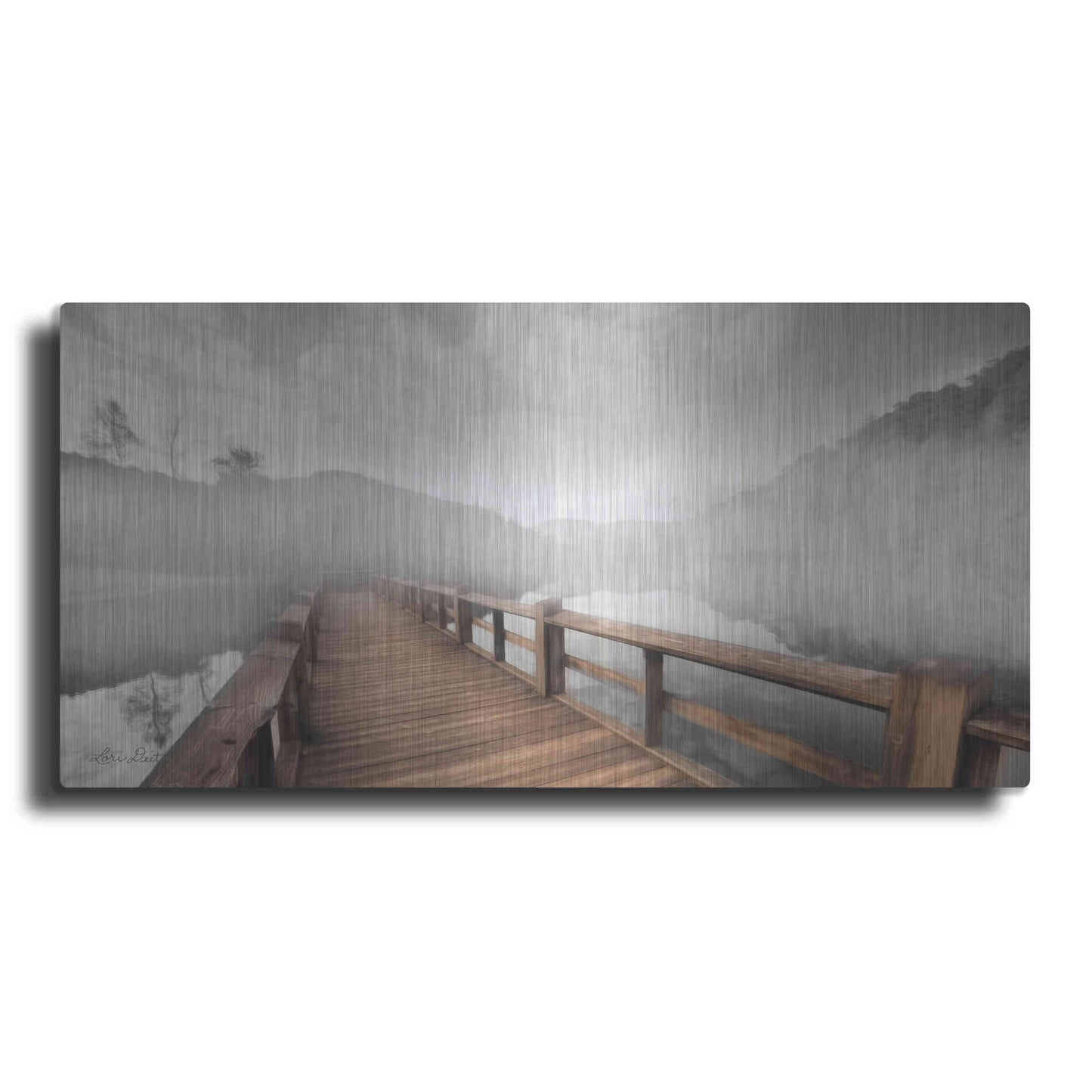 Luxe Metal Art 'Lake Cherokee Dock' by Lori Deiter, Metal Wall Art