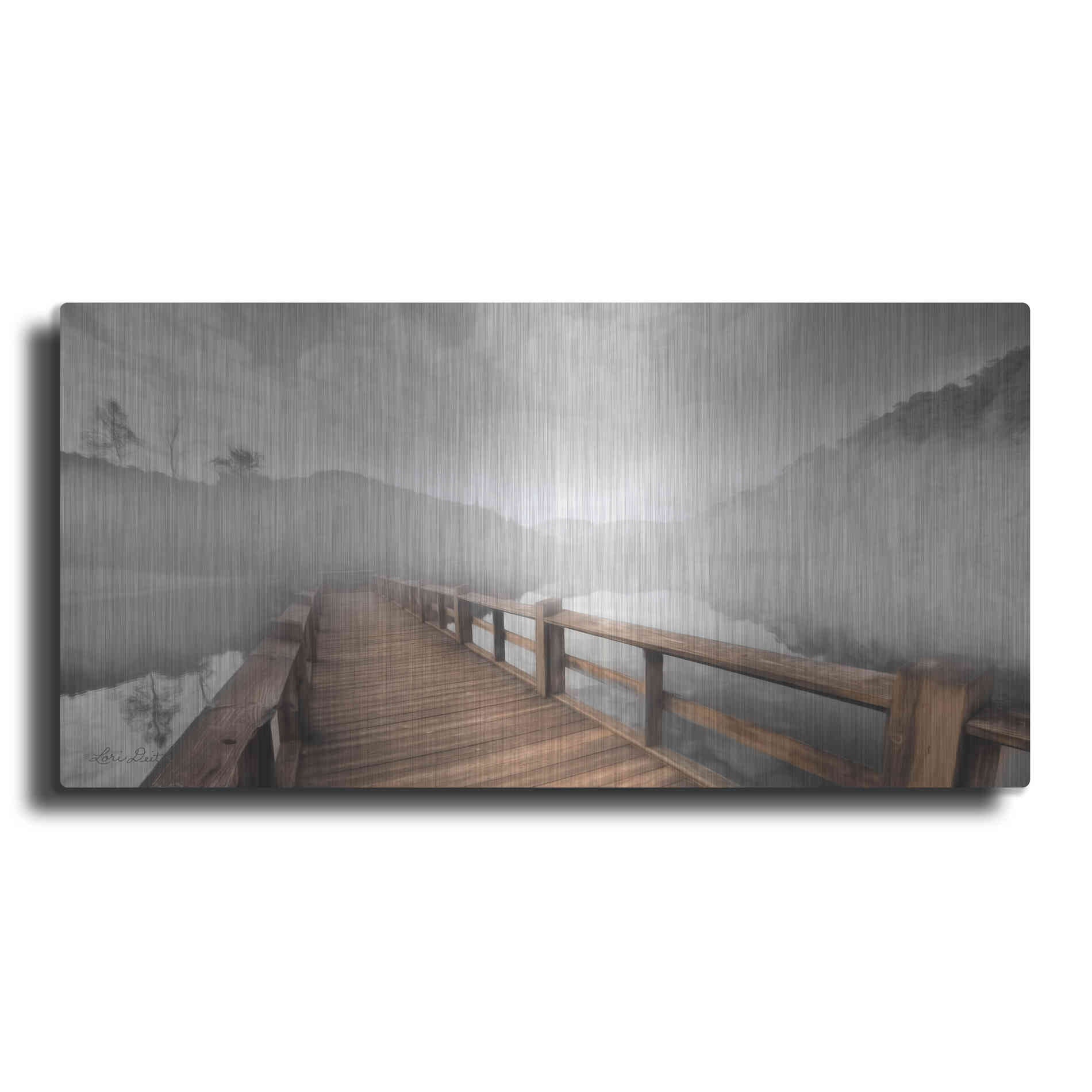 Luxe Metal Art 'Lake Cherokee Dock' by Lori Deiter, Metal Wall Art