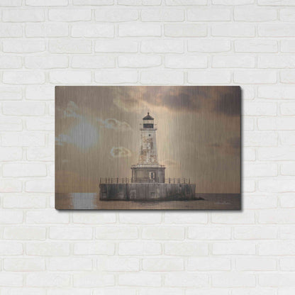 Luxe Metal Art 'Charity Shoal Lighthouse' by Lori Deiter, Metal Wall Art,36x24