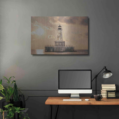 Luxe Metal Art 'Charity Shoal Lighthouse' by Lori Deiter, Metal Wall Art,36x24
