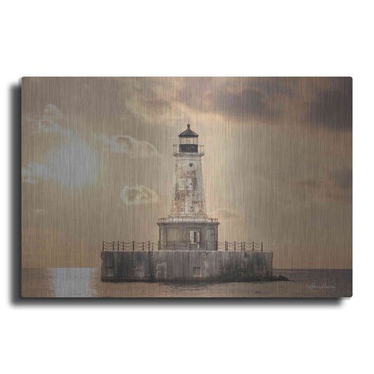 Luxe Metal Art 'Charity Shoal Lighthouse' by Lori Deiter, Metal Wall Art