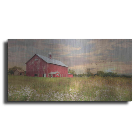 Luxe Metal Art 'Vermont Landscape' by Lori Deiter, Metal Wall Art