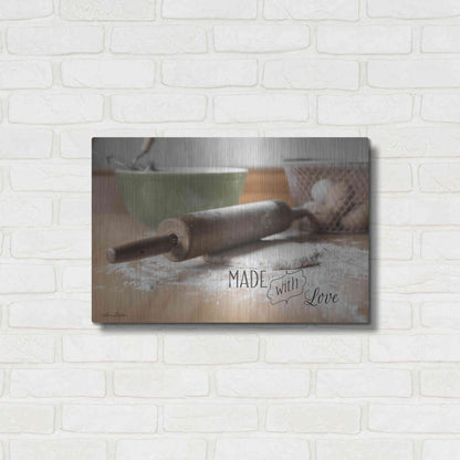 Luxe Metal Art 'Made with Love' by Lori Deiter, Metal Wall Art,24x16