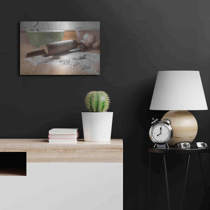 Luxe Metal Art 'Made with Love' by Lori Deiter, Metal Wall Art,24x16