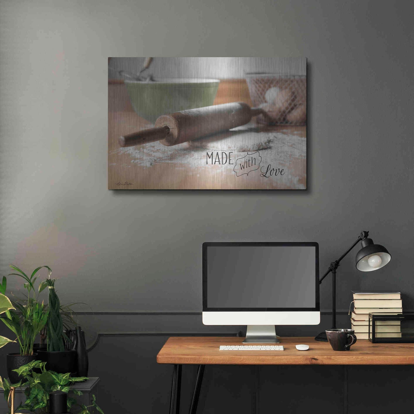 Luxe Metal Art 'Made with Love' by Lori Deiter, Metal Wall Art,36x24