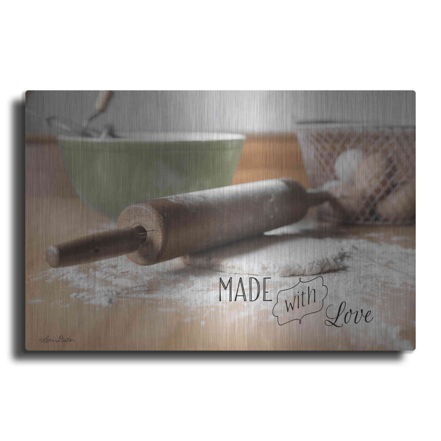 Luxe Metal Art 'Made with Love' by Lori Deiter, Metal Wall Art