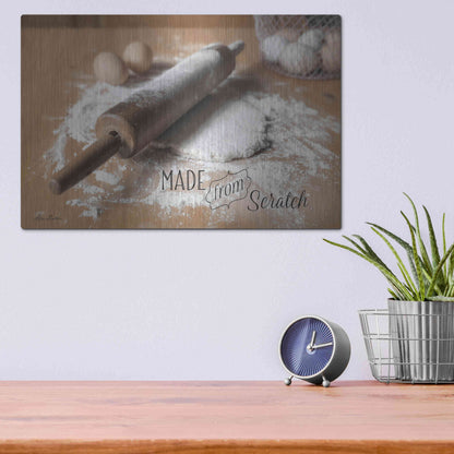 Luxe Metal Art 'Made from Scratch' by Lori Deiter, Metal Wall Art,16x12