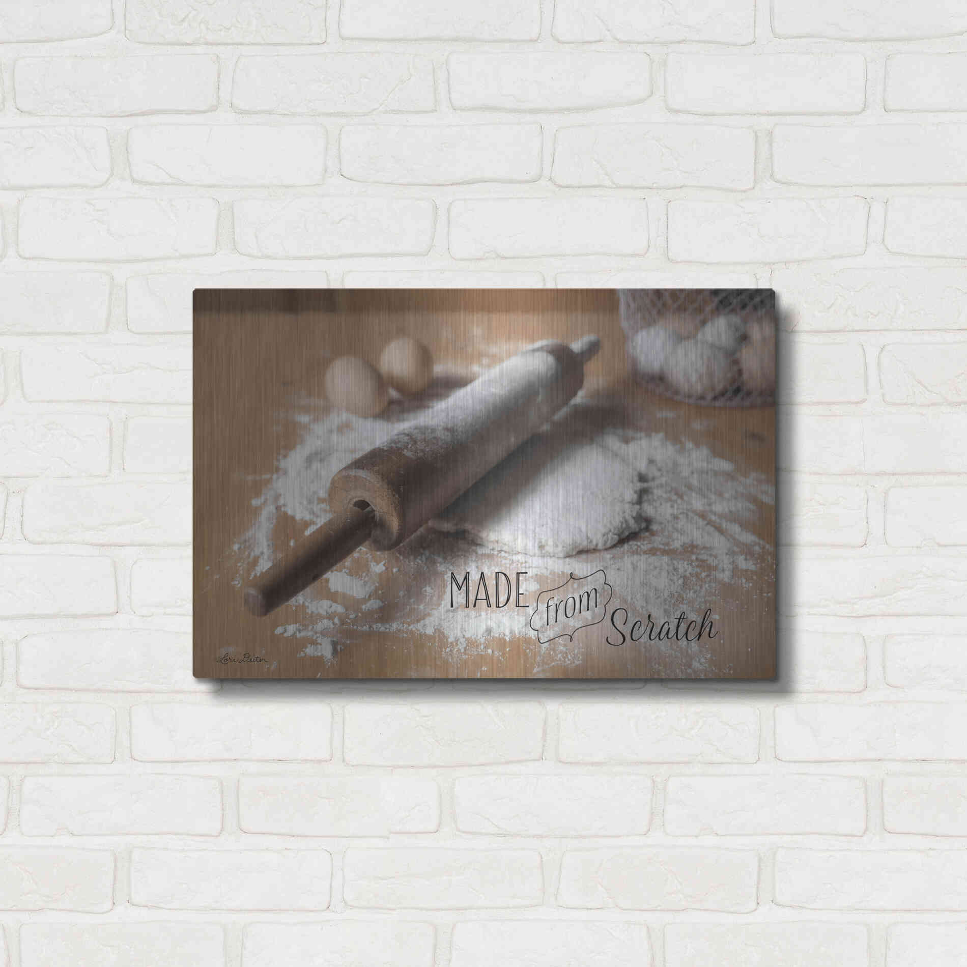 Luxe Metal Art 'Made from Scratch' by Lori Deiter, Metal Wall Art,24x16