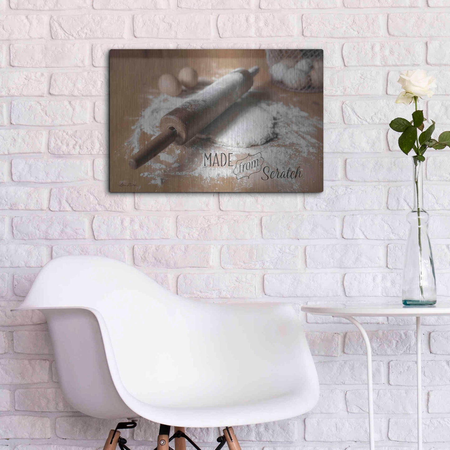 Luxe Metal Art 'Made from Scratch' by Lori Deiter, Metal Wall Art,24x16
