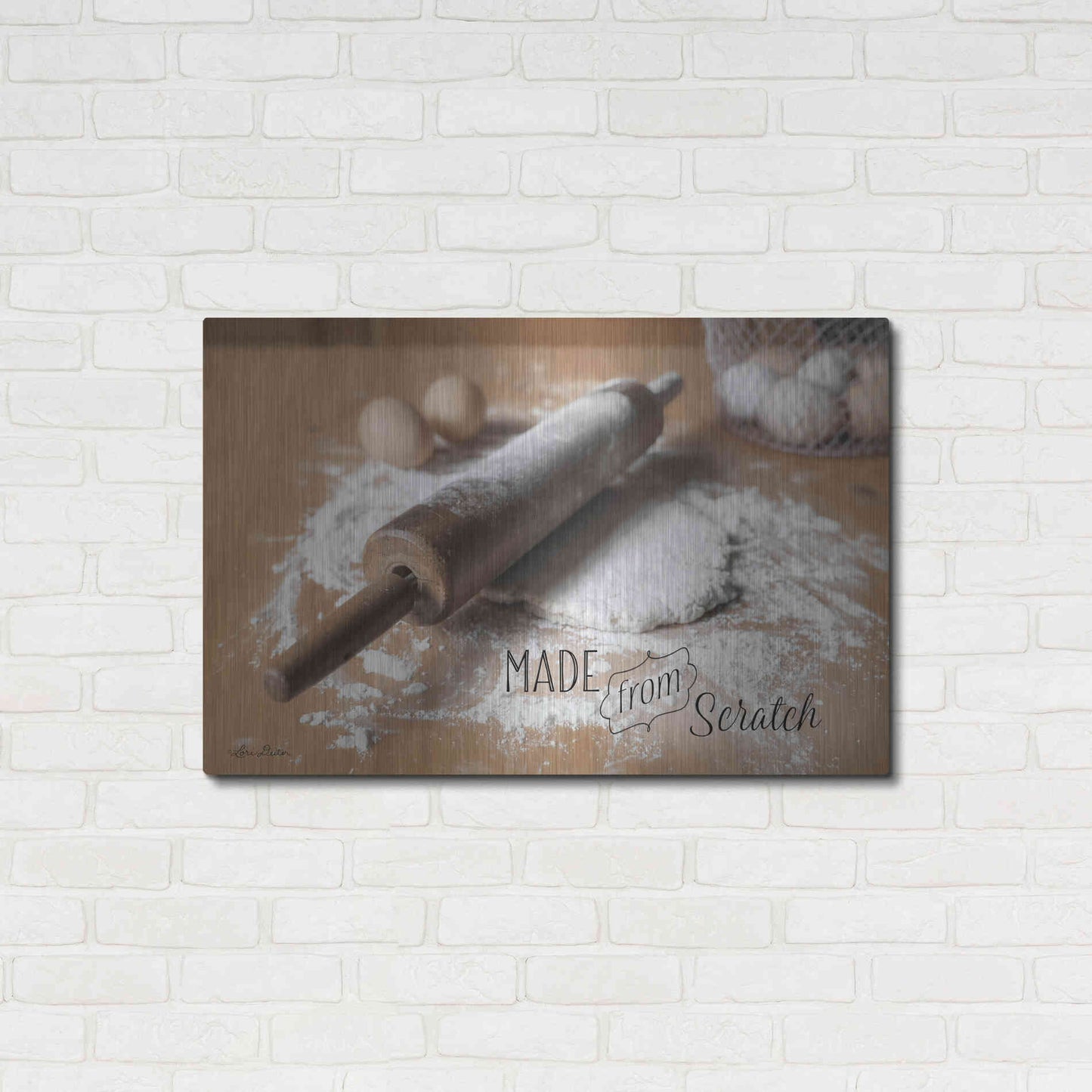 Luxe Metal Art 'Made from Scratch' by Lori Deiter, Metal Wall Art,36x24
