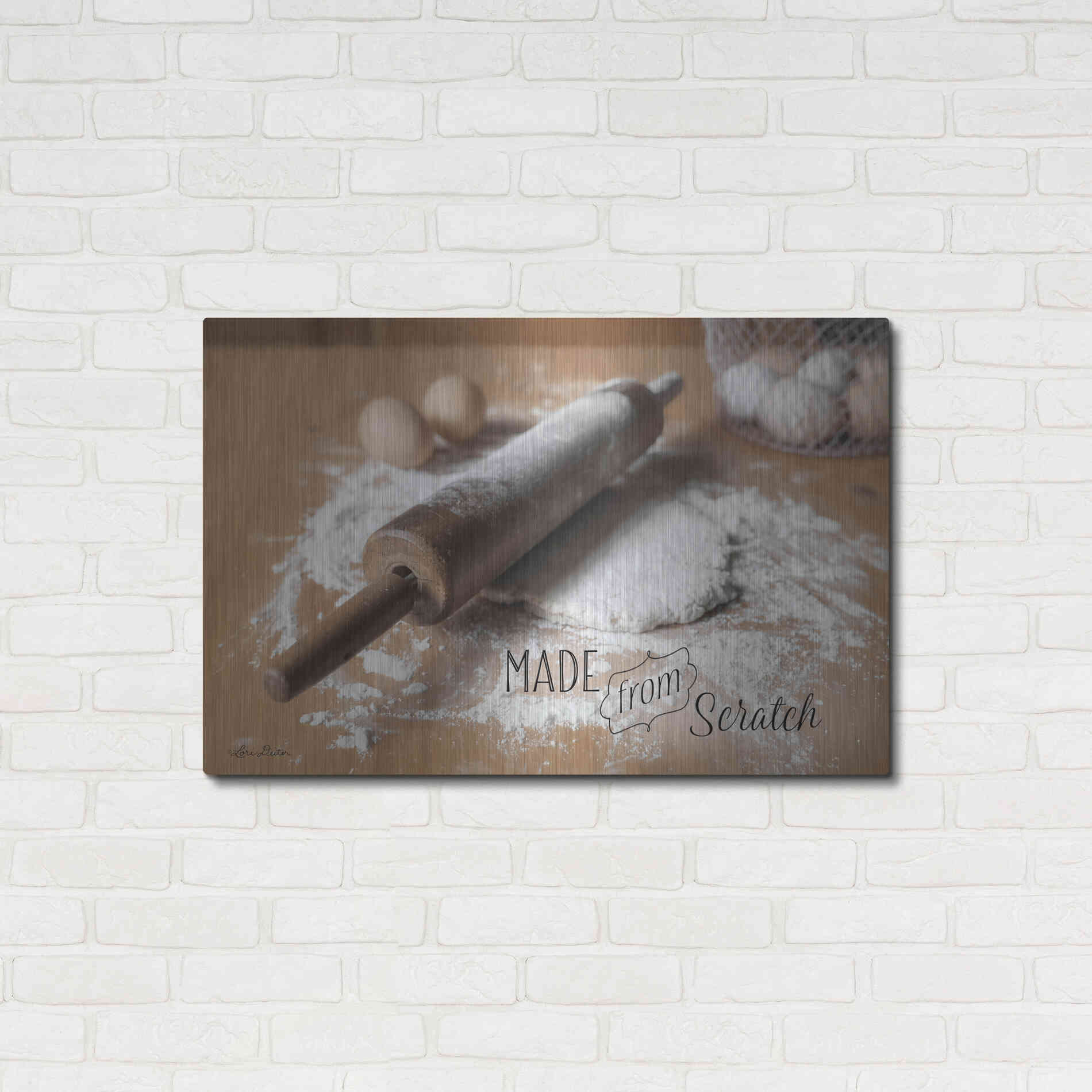 Luxe Metal Art 'Made from Scratch' by Lori Deiter, Metal Wall Art,36x24