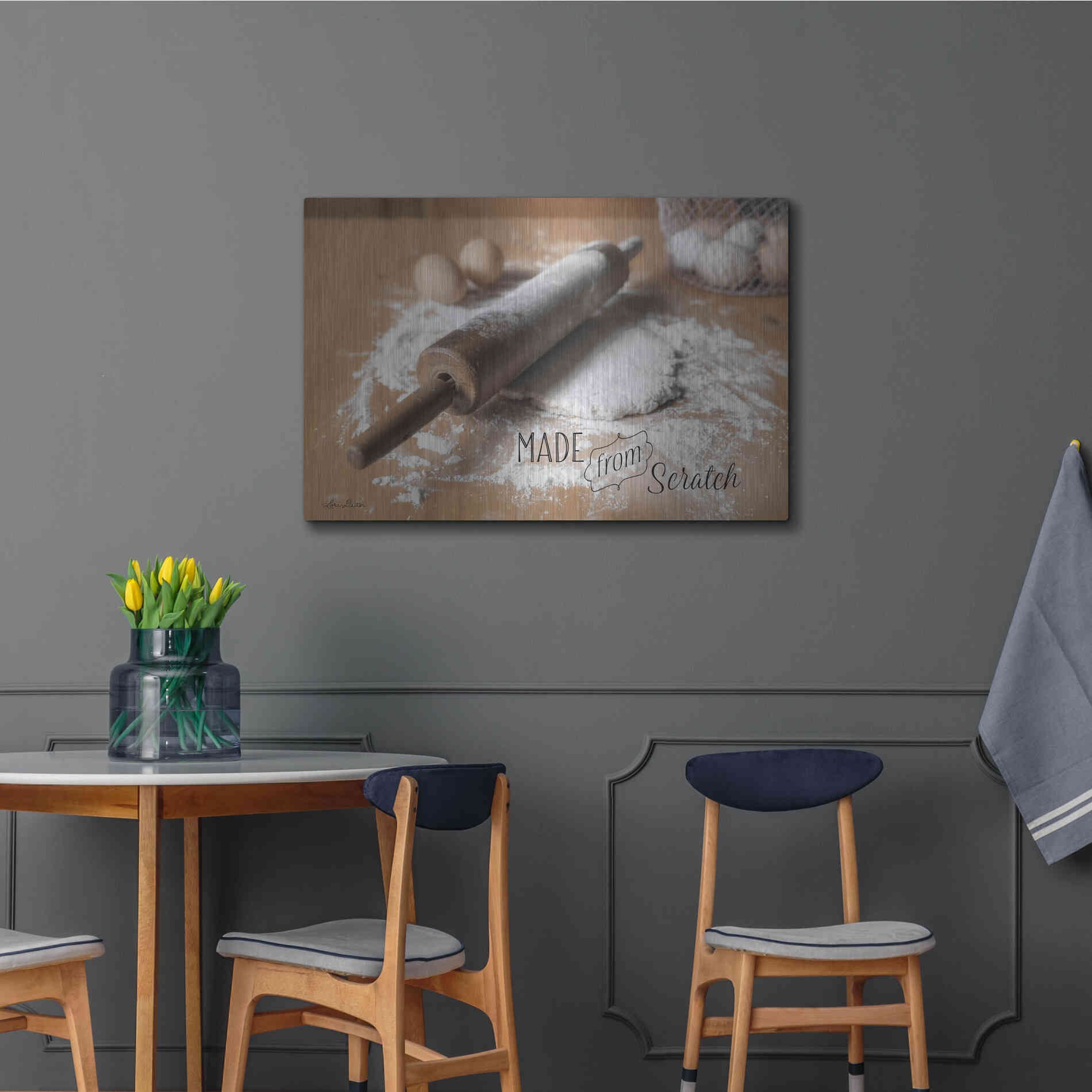 Luxe Metal Art 'Made from Scratch' by Lori Deiter, Metal Wall Art,36x24