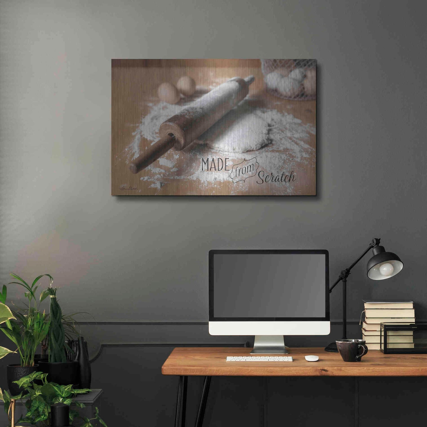 Luxe Metal Art 'Made from Scratch' by Lori Deiter, Metal Wall Art,36x24