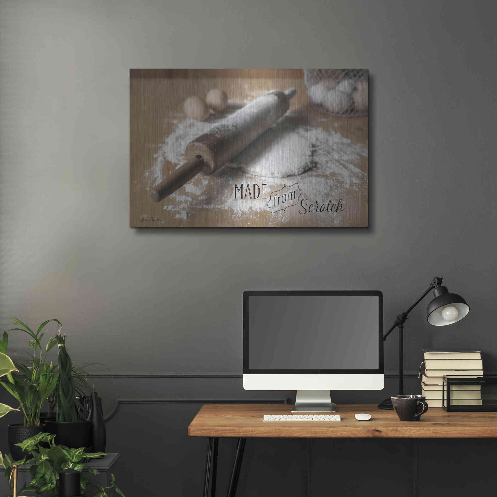 Luxe Metal Art 'Made from Scratch' by Lori Deiter, Metal Wall Art,36x24
