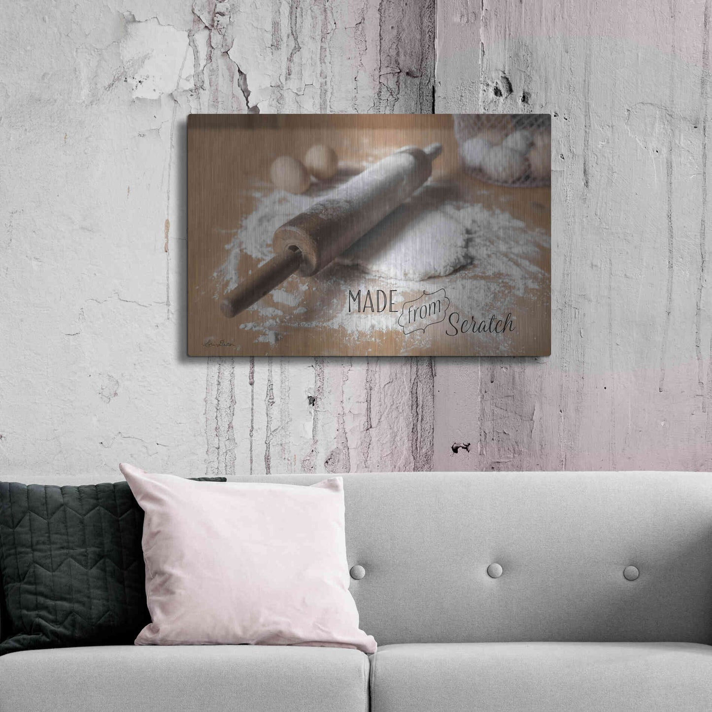 Luxe Metal Art 'Made from Scratch' by Lori Deiter, Metal Wall Art,36x24