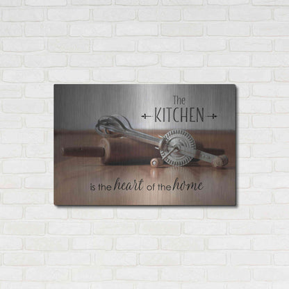 Luxe Metal Art 'The Kitchen is the Heart of the Home' by Lori Deiter, Metal Wall Art,36x24
