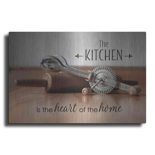 Luxe Metal Art 'The Kitchen is the Heart of the Home' by Lori Deiter, Metal Wall Art