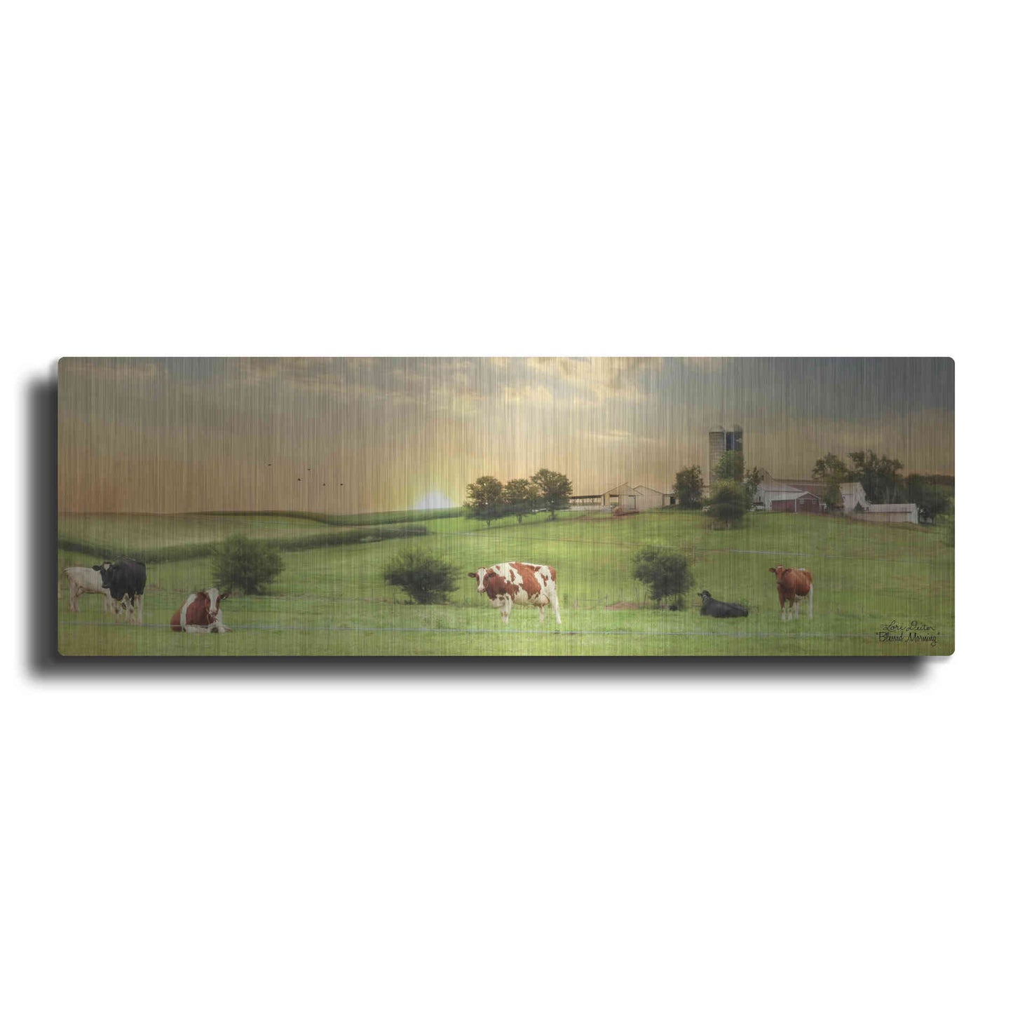 Luxe Metal Art 'Blessed Morning' by Lori Deiter, Metal Wall Art